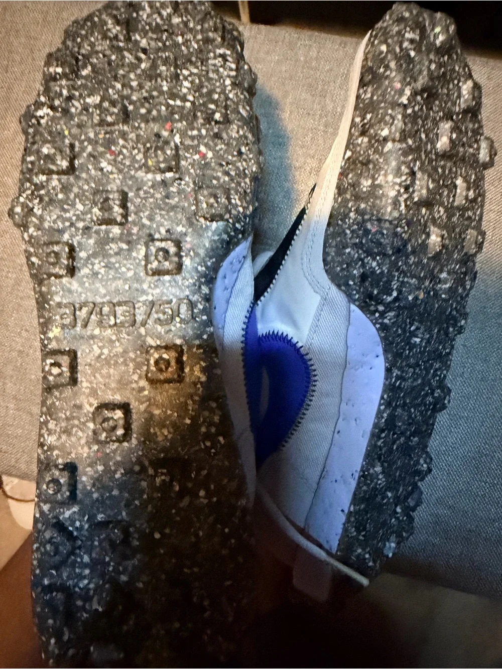 Unisex Nike White and Black Waffle-Style Sneakers